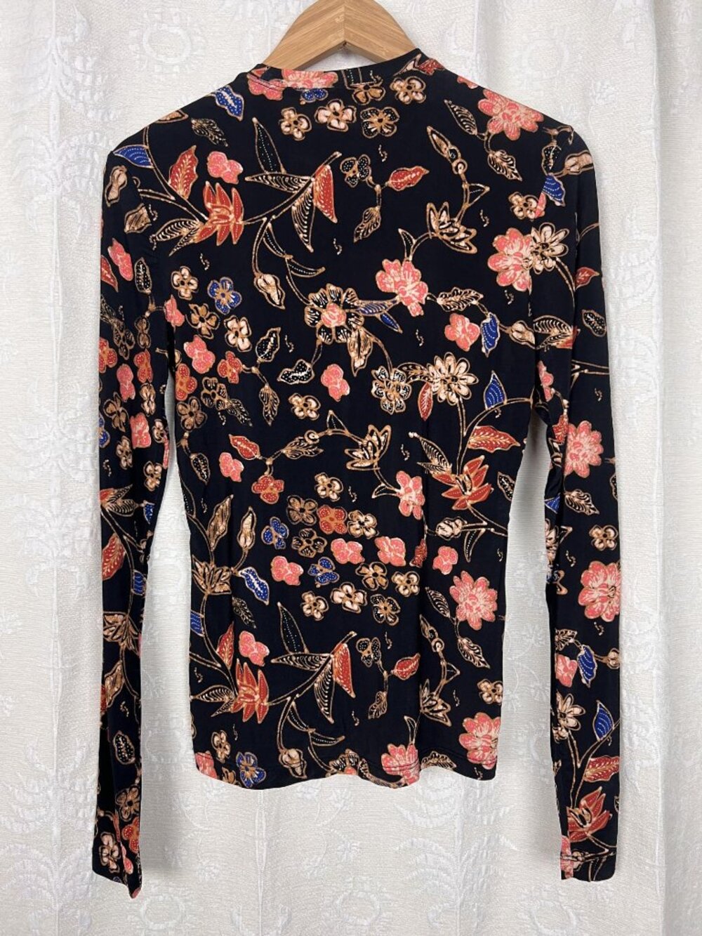 Ulla Johnson Goddess long sleeve top in Odessa floral print stretch jersey top S - Picture 5 of 7